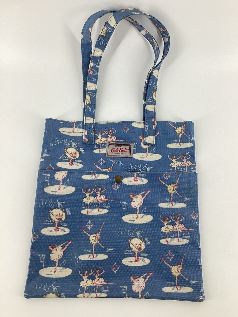 Cath Kidston Blue Ballerina Print Canvas Tote